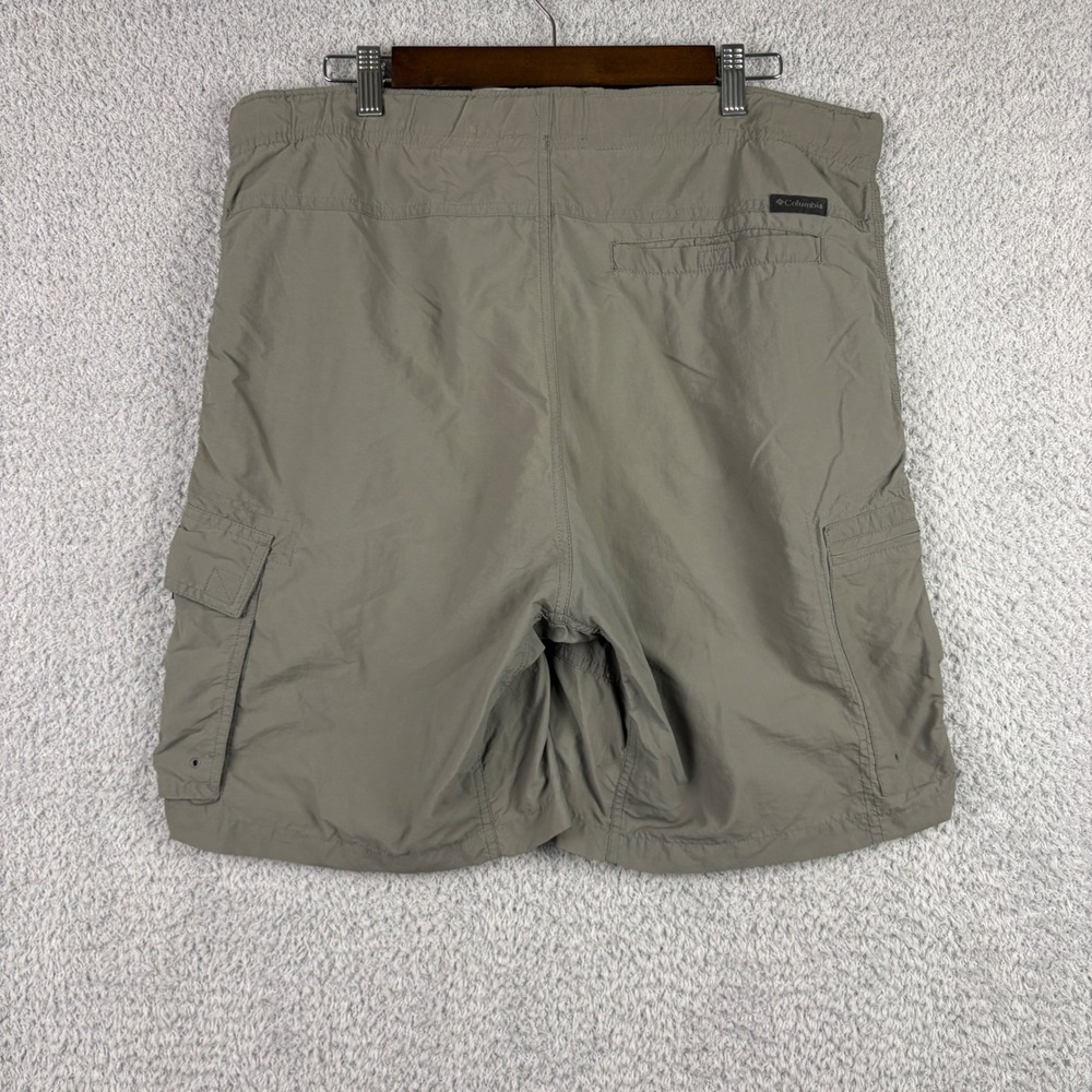 Columbia Cargo Shorts Mens Medium Gray Belted Nylon Hiking Fishing Utility - Picture 5 of 9